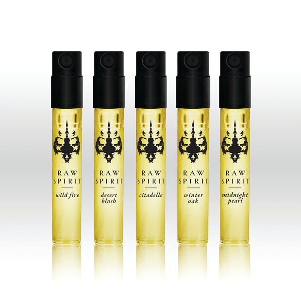 Raw Spirit is the continuation of incredible journeys all over the world, from the Australian outback, to the shores of Bali, to the mountains of Haiti, and beyond.  It is a brand born out of experiencing the unique spirits of some of the world’s oldest communities and remote landscapes. Start your own journey by sampling five of our bestselling scents.