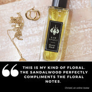 Raw Spirit Desert Blush perfume is a warm floral fragrance featuring wild-harvested Australian sandalwood and a hint of the intoxicating floral note of Australian Boronia.